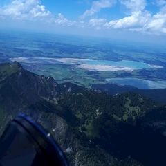 Flugwegposition um 12:50:55: Aufgenommen in der Nähe von Ostallgäu, Deutschland in 2162 Meter